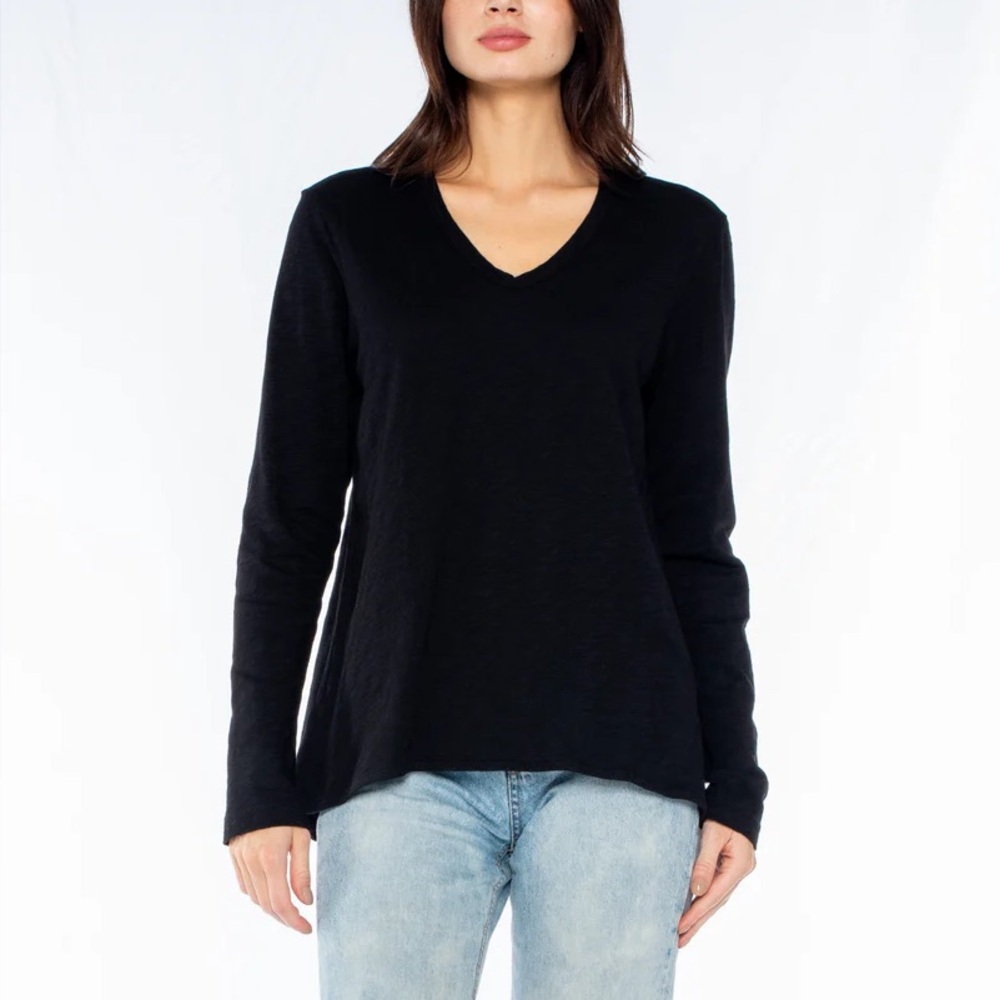Wilt Long Sleeve Shrunken Boyfriend Top